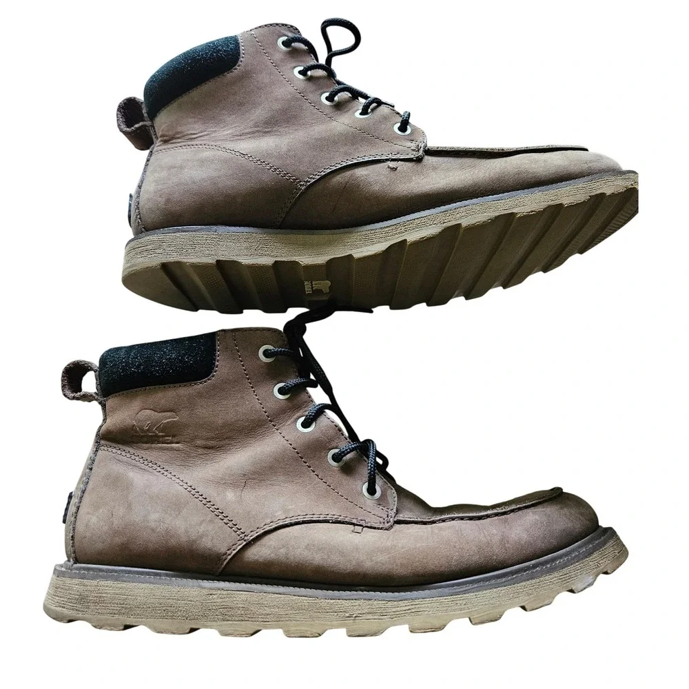 Sorel‎ Chukka Moc Boots Mens 10.5 Brown Lace Up Waterproof EUC